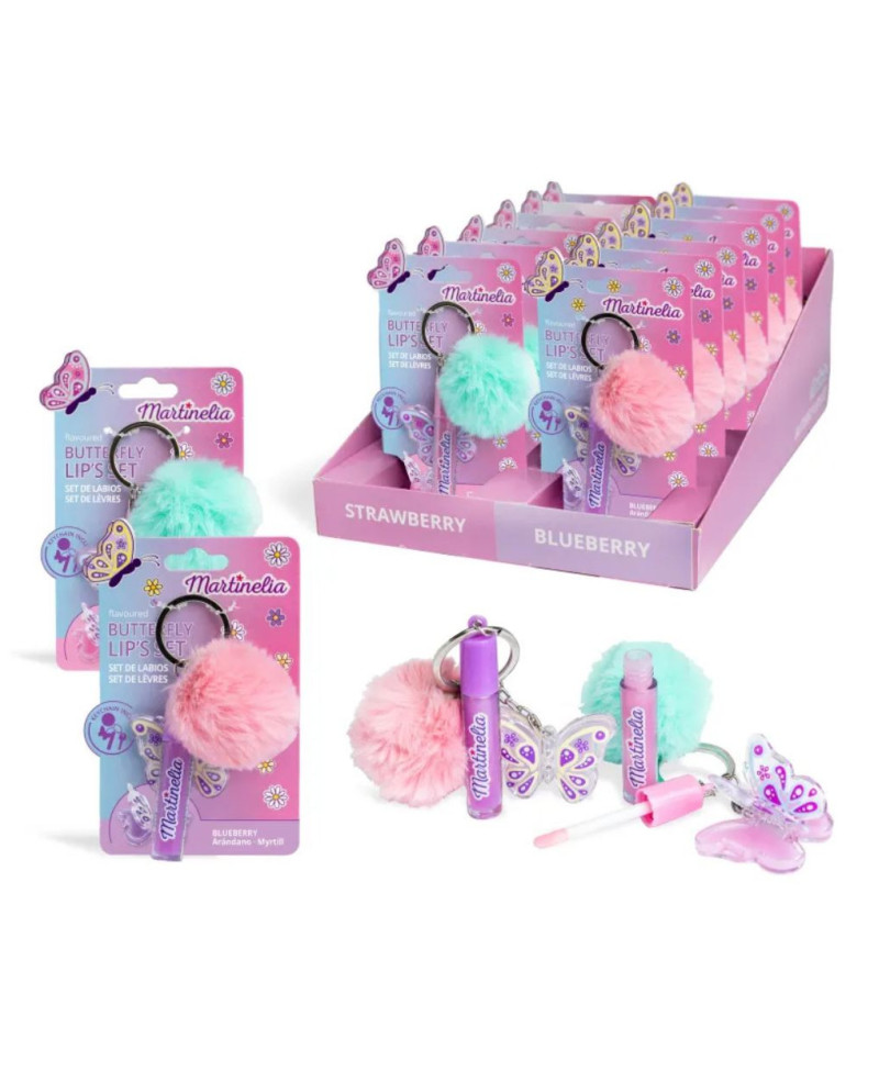 MARTINELIA wold butterfly lip and pompom set