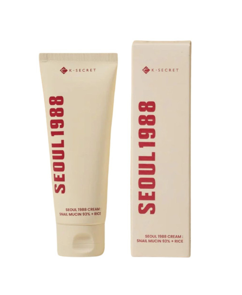 K-Secret Seoul 1988 Crema Hidratante: Snail Mucin 93% + Rice 100 ml