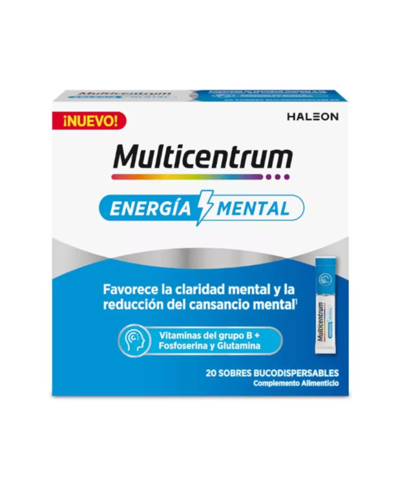 MULTICENTRUM Energía mental 20 sobres bucodispensables
