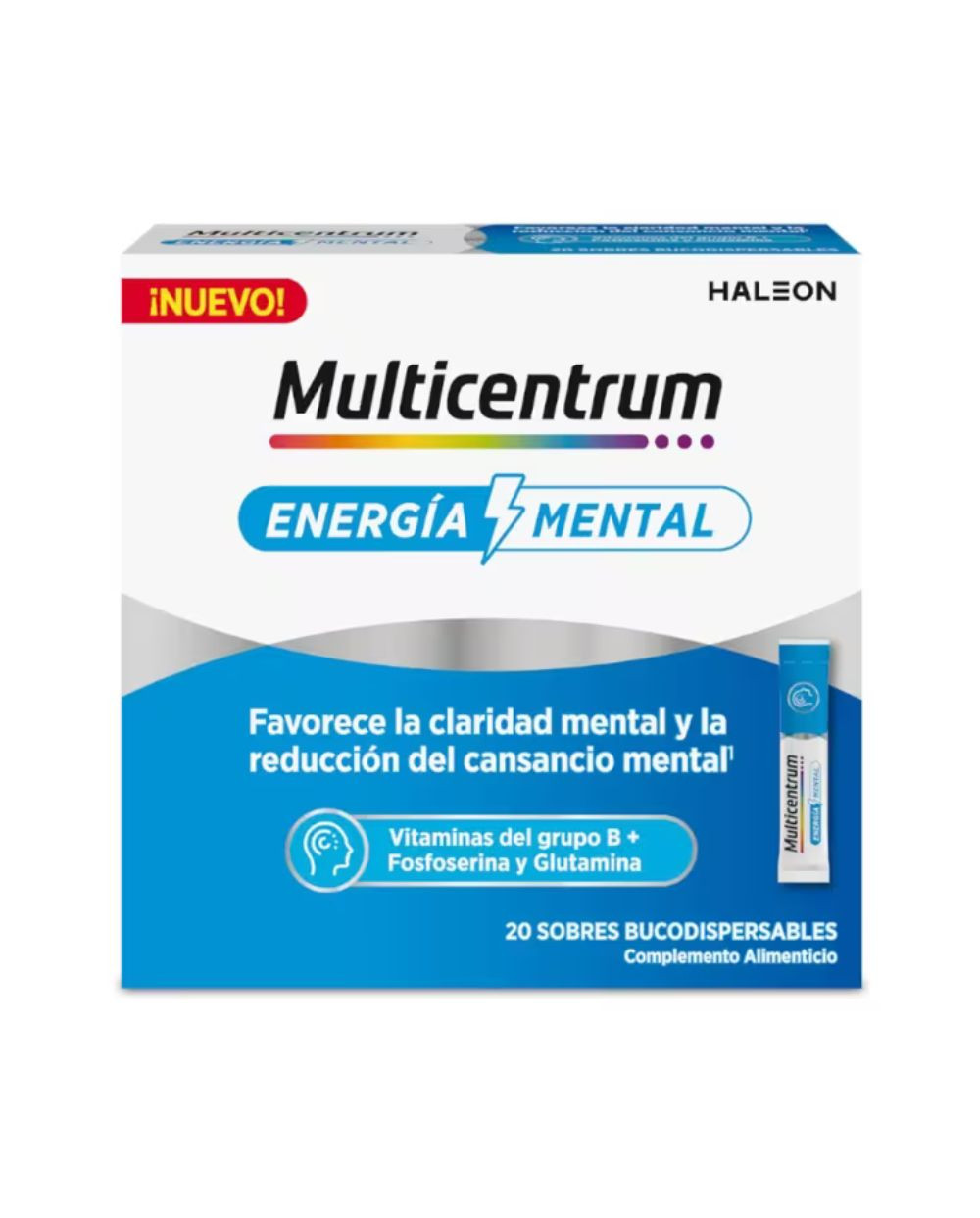 MULTICENTRUM Energía mental 20 sobres bucodispensables