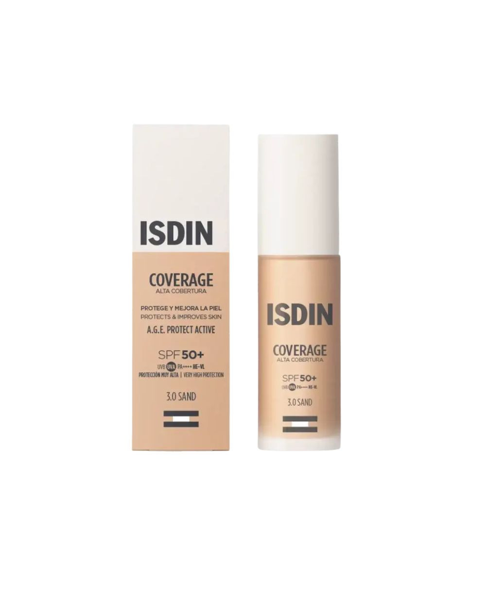 ISDIN Coverage SPF50+ maquillaje tono 3.0 Sand 30 ml