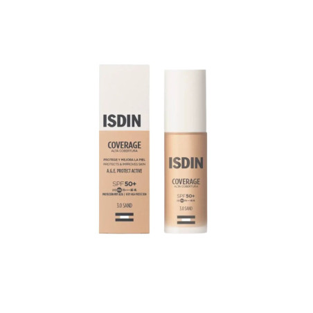 ISDIN Coverage SPF50+ maquillaje tono 3.0 Sand 30 ml