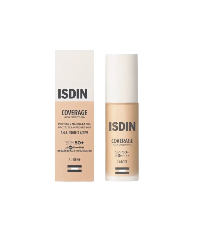 ISDIN Coverage SPF50+ maquillaje tono 2.0 Beige 30 ml