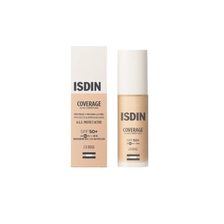 ISDIN Coverage SPF50+ maquillaje tono 2.0 Beige 30 ml