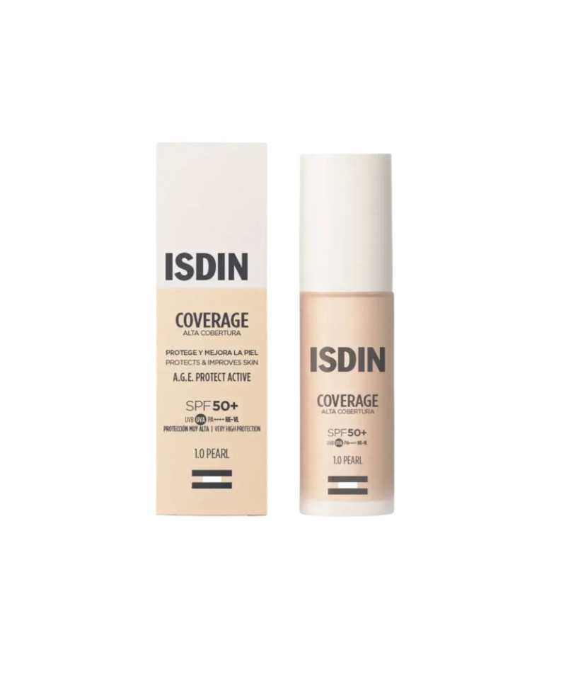 ISDIN Coverage SPF50+ maquillaje tono 1.0 Pearl 30 ml
