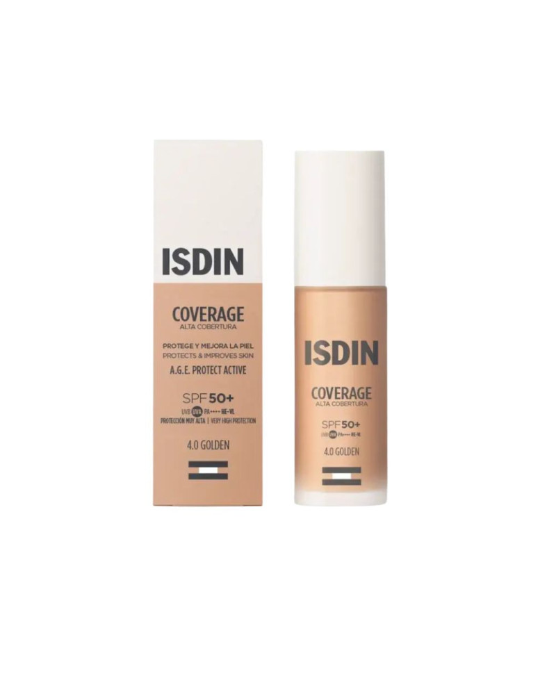 ISDIN Coverage SPF50+ maquillaje tono 4.0 Golden 30 ml