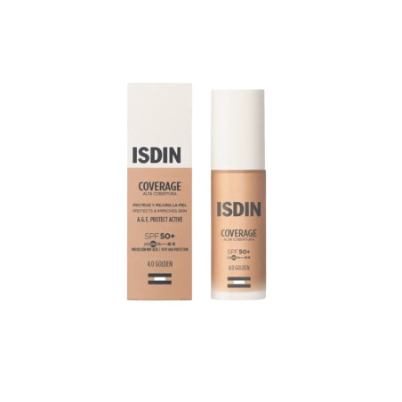 ISDIN Coverage SPF50+ maquillaje tono 4.0 Golden 30 ml