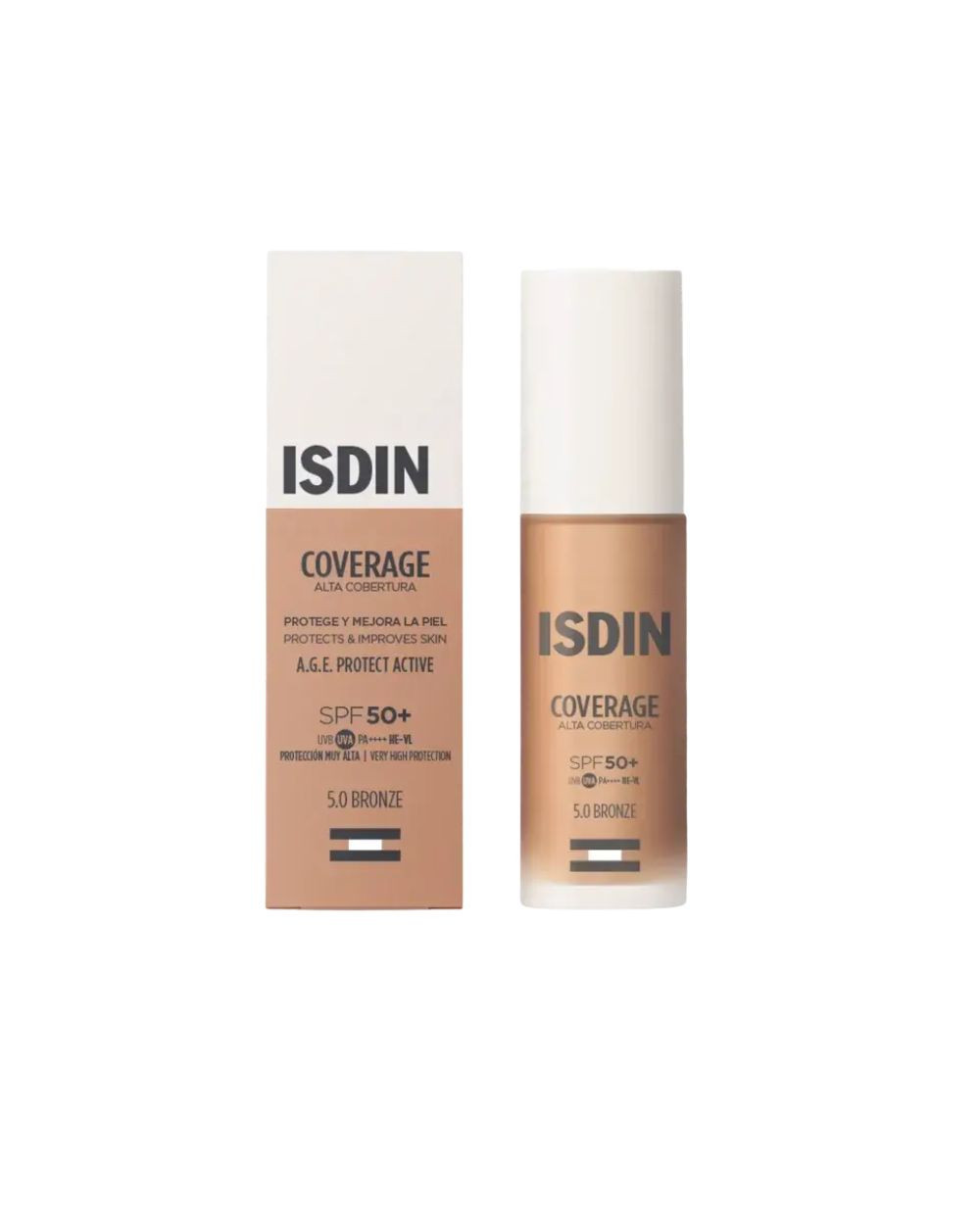 ISDIN Coverage SPF50+ maquillaje tono 5.0 Bronze 30 ml