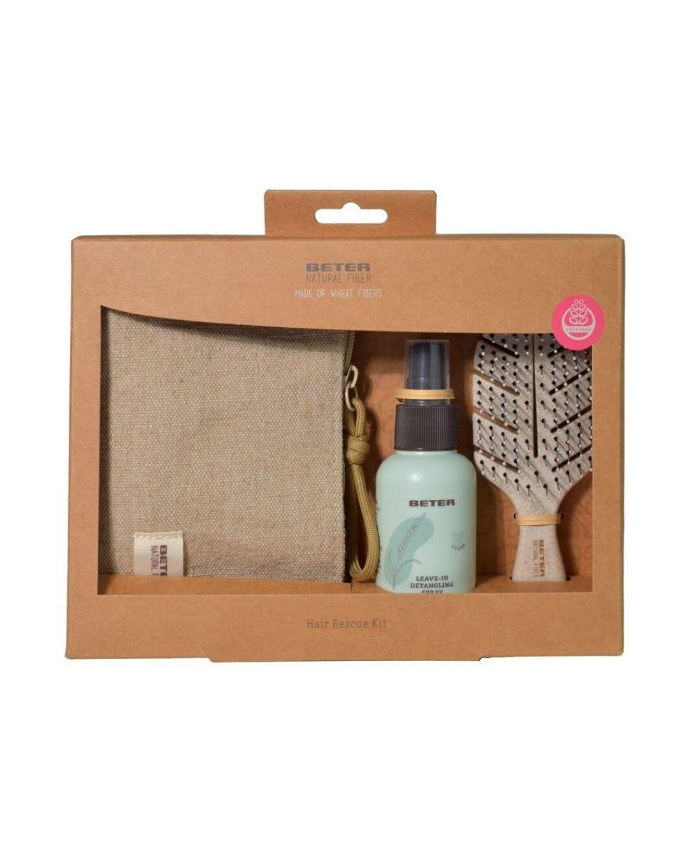 BETER Kit Hair rescue natural fiber 3 piezas