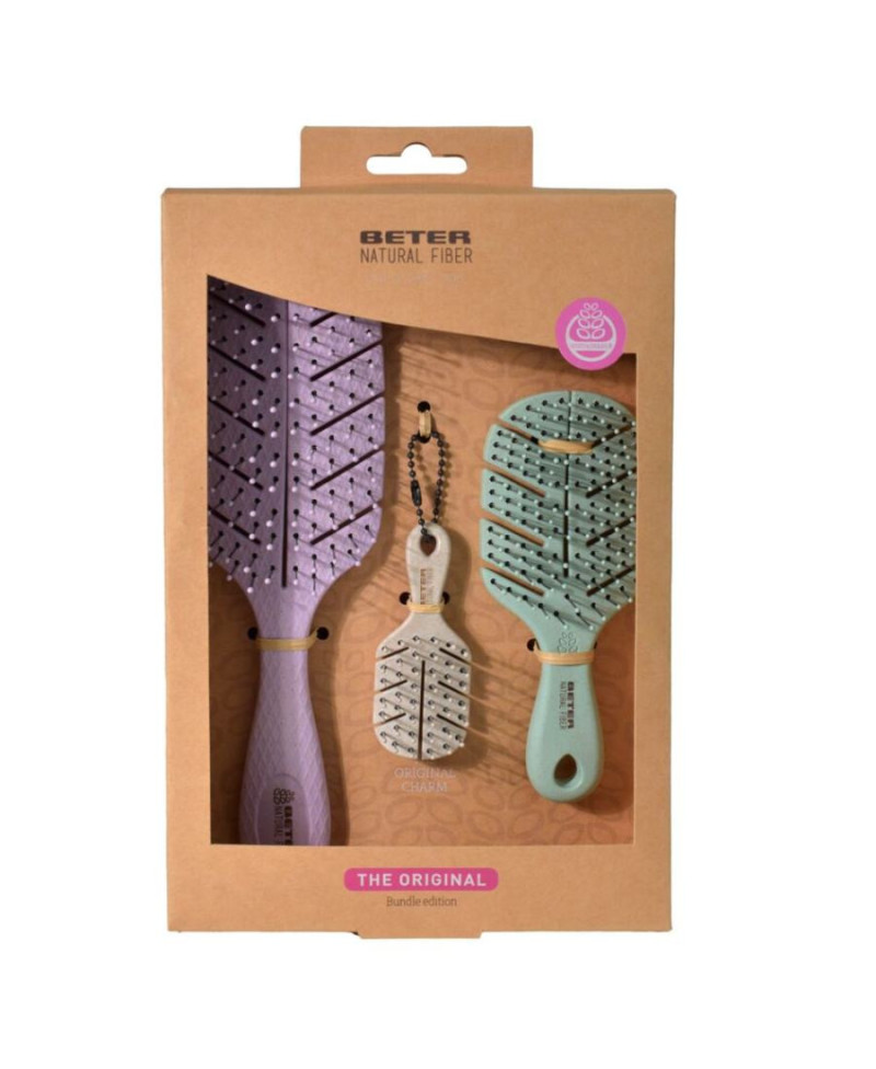 BETER The original natural fiber travel kit 3 unidades