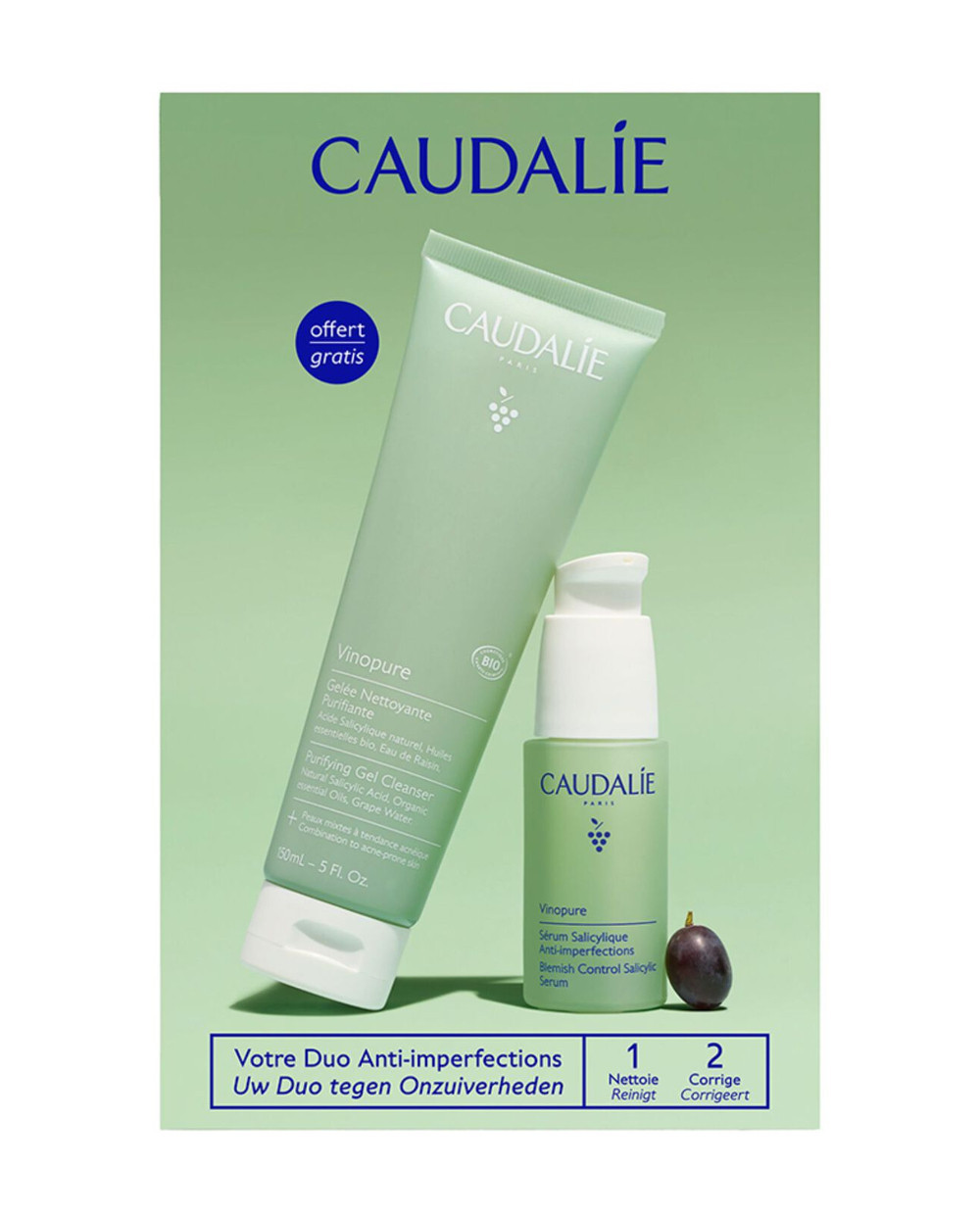 CAUDALIE Vinopure Cofre Gelatina 150 ml + Serum 30 ml