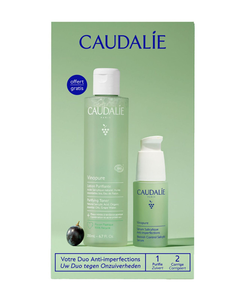 CAUDALIE Vinopure Loción Tonificante 200 ml + Sérum 30 ml