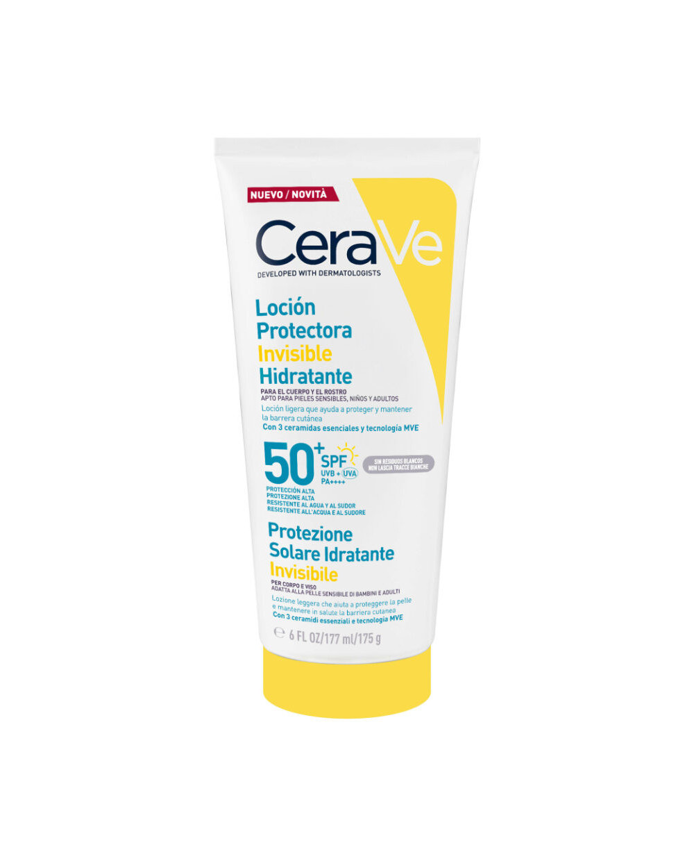 CERAVE Loción Protectora Invisible Hidratante SPF50 177 ml