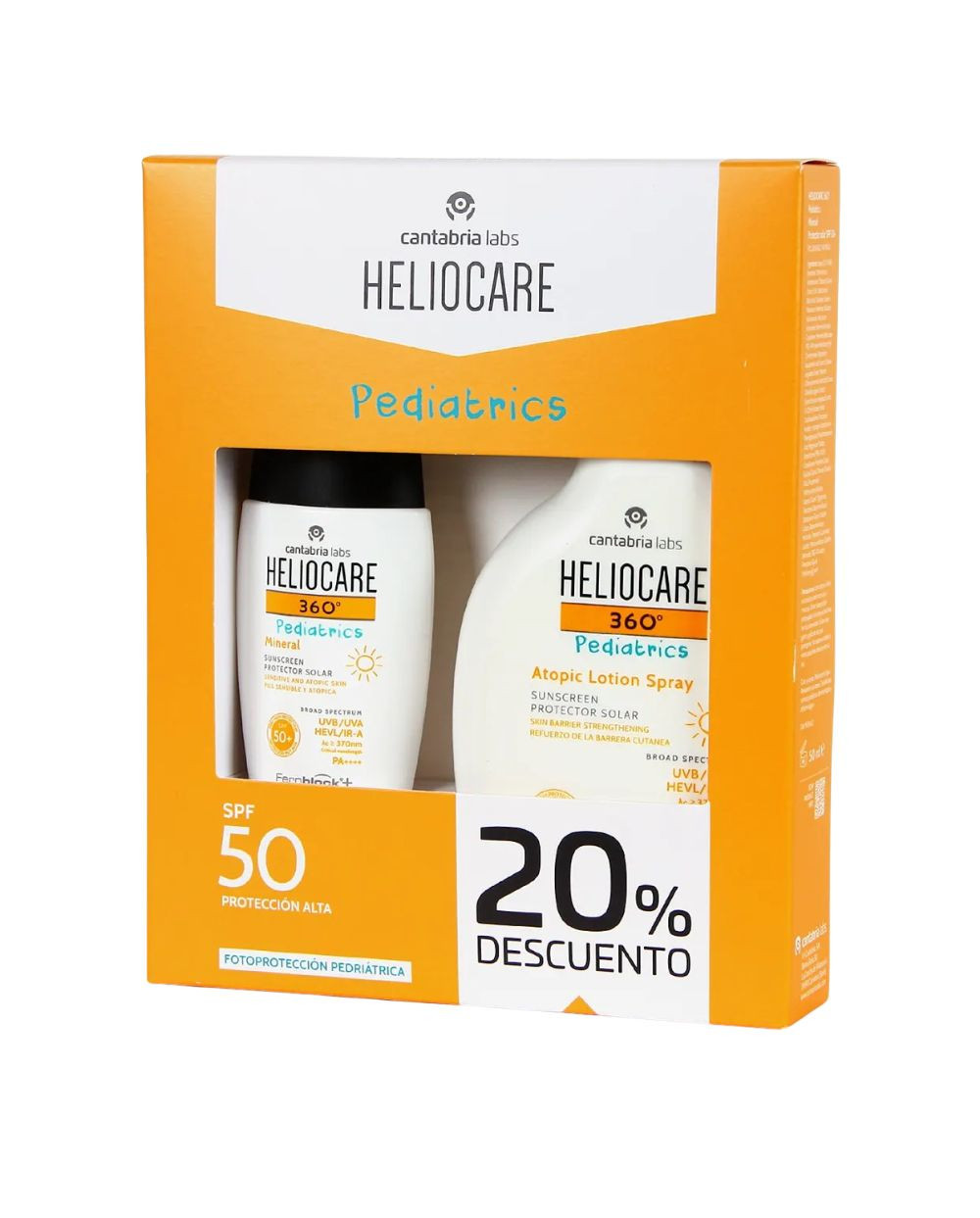 HELIOCARE 360 Pack Pediatrics Mineral SPF 50+ + Atopic Lotion Spray SP
