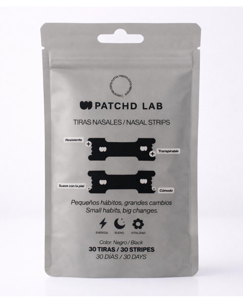 PATCHD LAB Tiras Nasales Negras 30 Unidades
