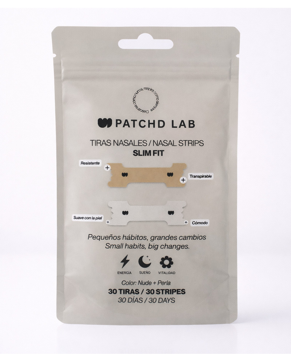 PATCHD LAB Tiras Nasales Slim Fit Nude-Perla 30 Unidades
