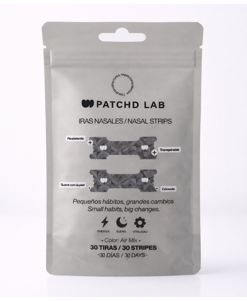PATCHD LAB Tiras Nasales Gris Estampado Air Mix 30 Unidades