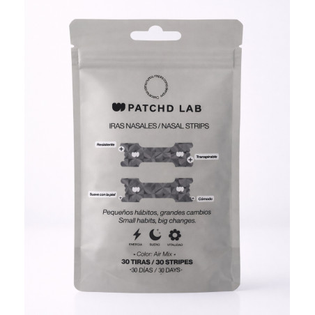 PATCHD LAB Tiras Nasales Gris Estampado Air Mix 30 Unidades