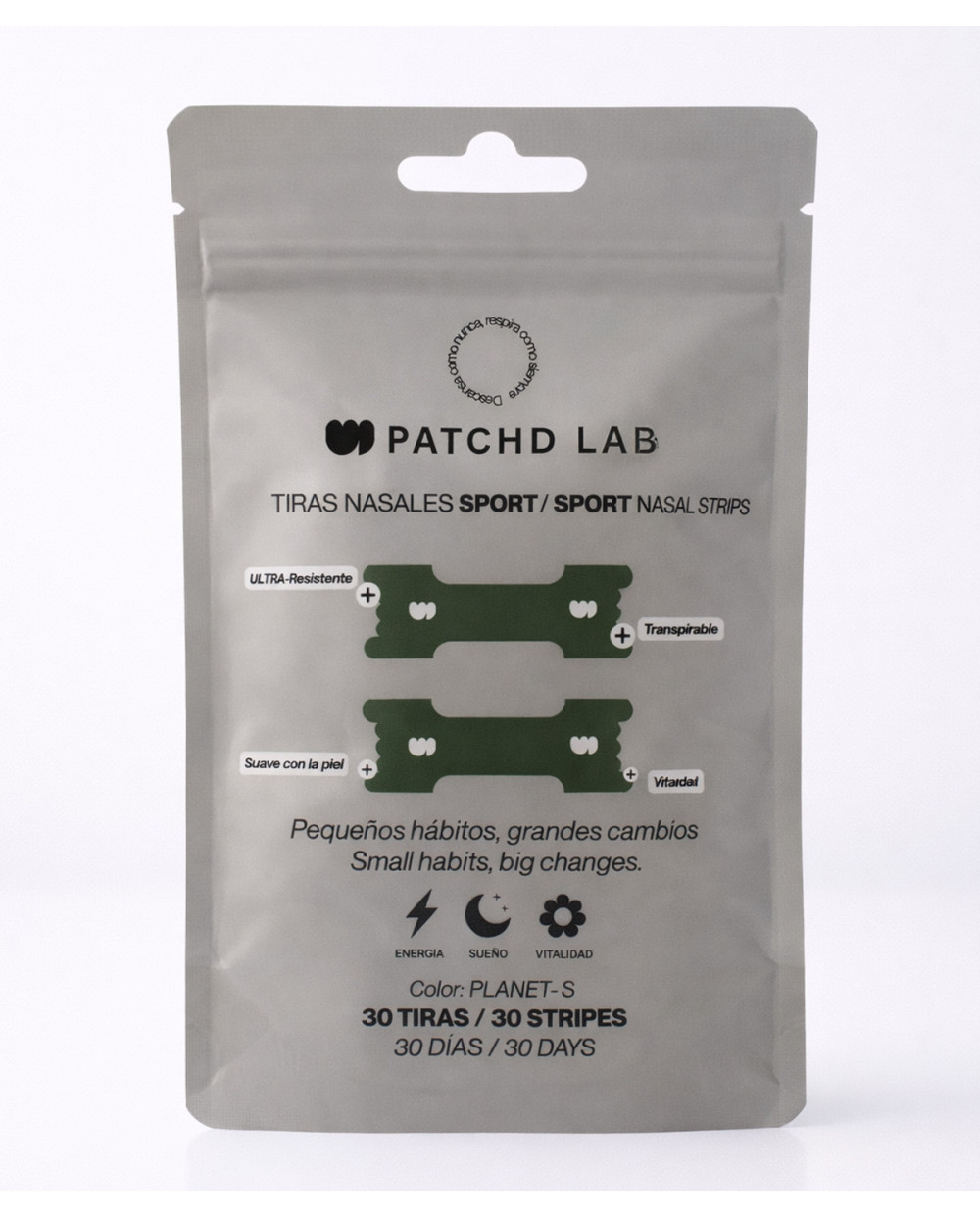 PATCHD LAB Tiras Nasales Sport Verde 30 Unidades