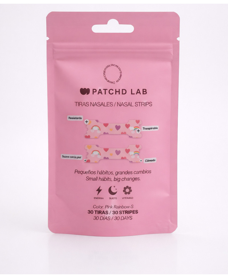 PATCHD LAB Tiras Nasales Infantiles Rosa Rainbow-S 30 Unidades