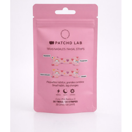 PATCHD LAB Tiras Nasales Infantiles Rosa Rainbow-S 30 Unidades