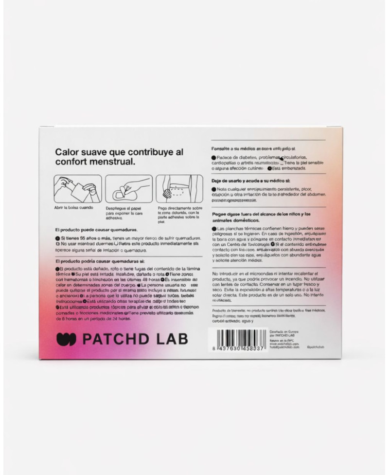 Patchd Lab Confort Menstrual alivio natural sin fármacos