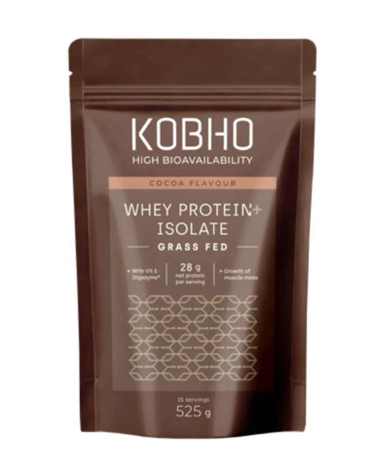 KOBHO Proteína Whey Aislada Sabor Cacao 525g
