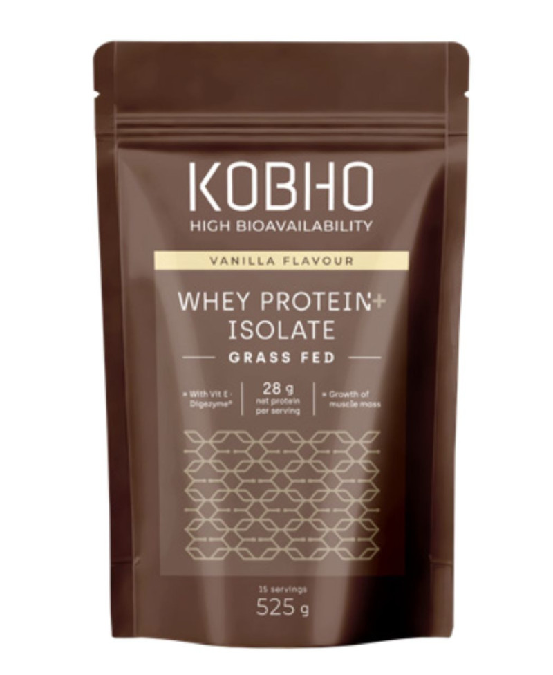 KOBHO Proteína Whey Aislada Sabor Vainilla 525g