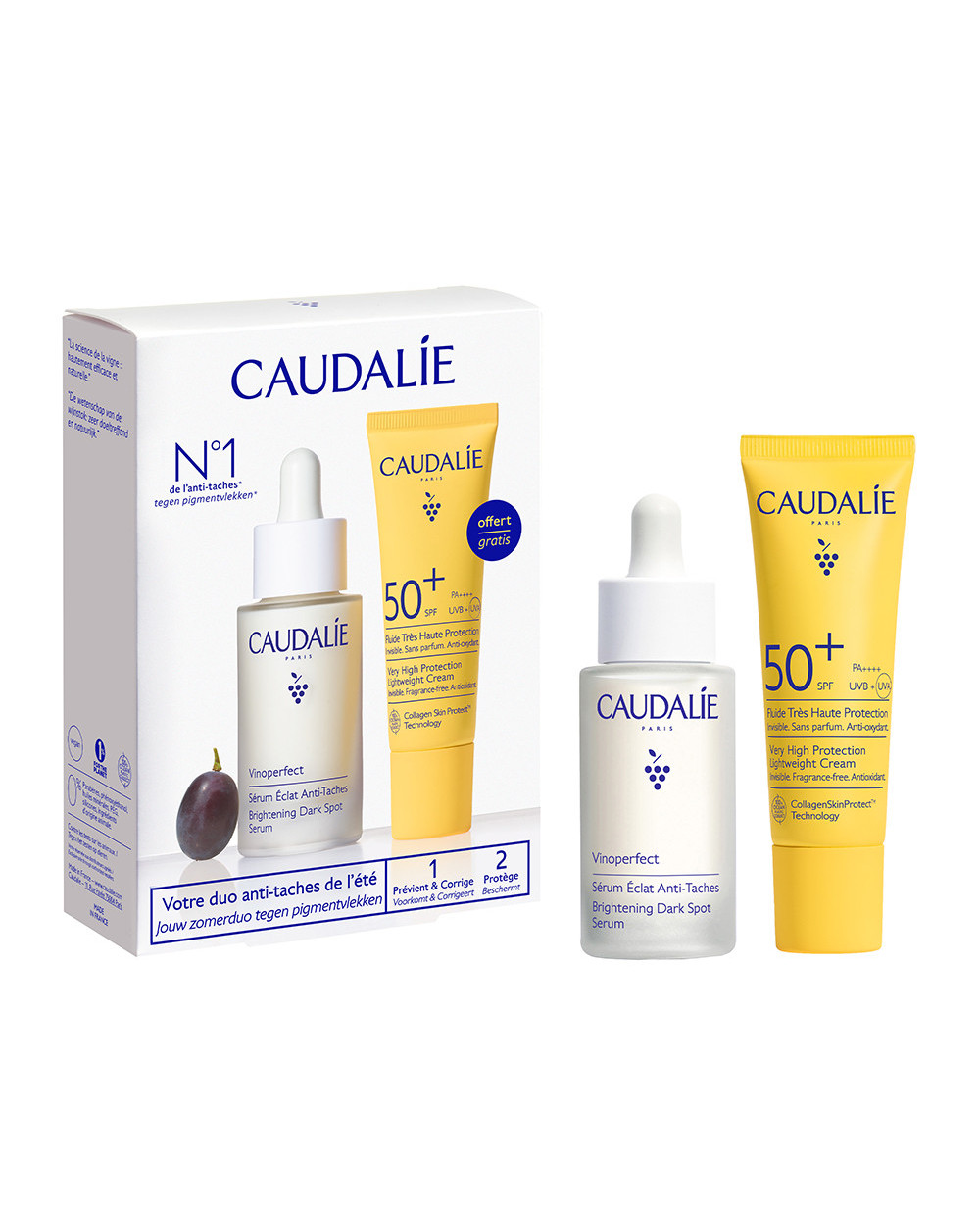 CAUDALIE Vinoperfect Pack Serum Antimanchas 30 ml + Regalo Solar SPF50+ 20 ml