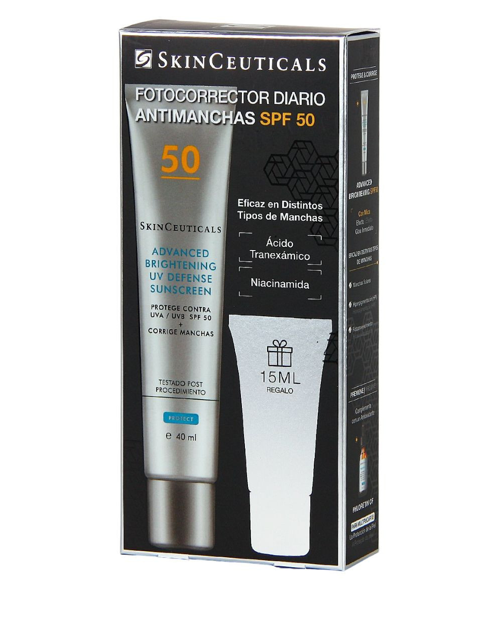 SKINCEUTICALS Pack Advanced Brightening UV Defense SPF 50 40 ml + Regalo Solar 15 ml