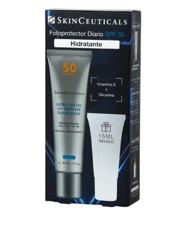 SKINCEUTICALS Pack Ultra Facial UV Defense SPF 50 30 ml + Regalo Solar 15 ml