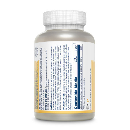 SOLARAY Vitamina C Liposomal 500 mg 30 Cápsulas