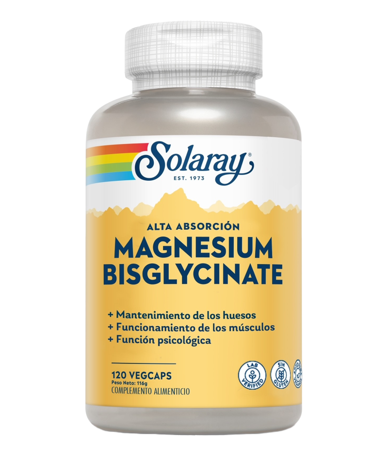 SOLARAY Magnesio Blisglicinato 120 Cápsulas