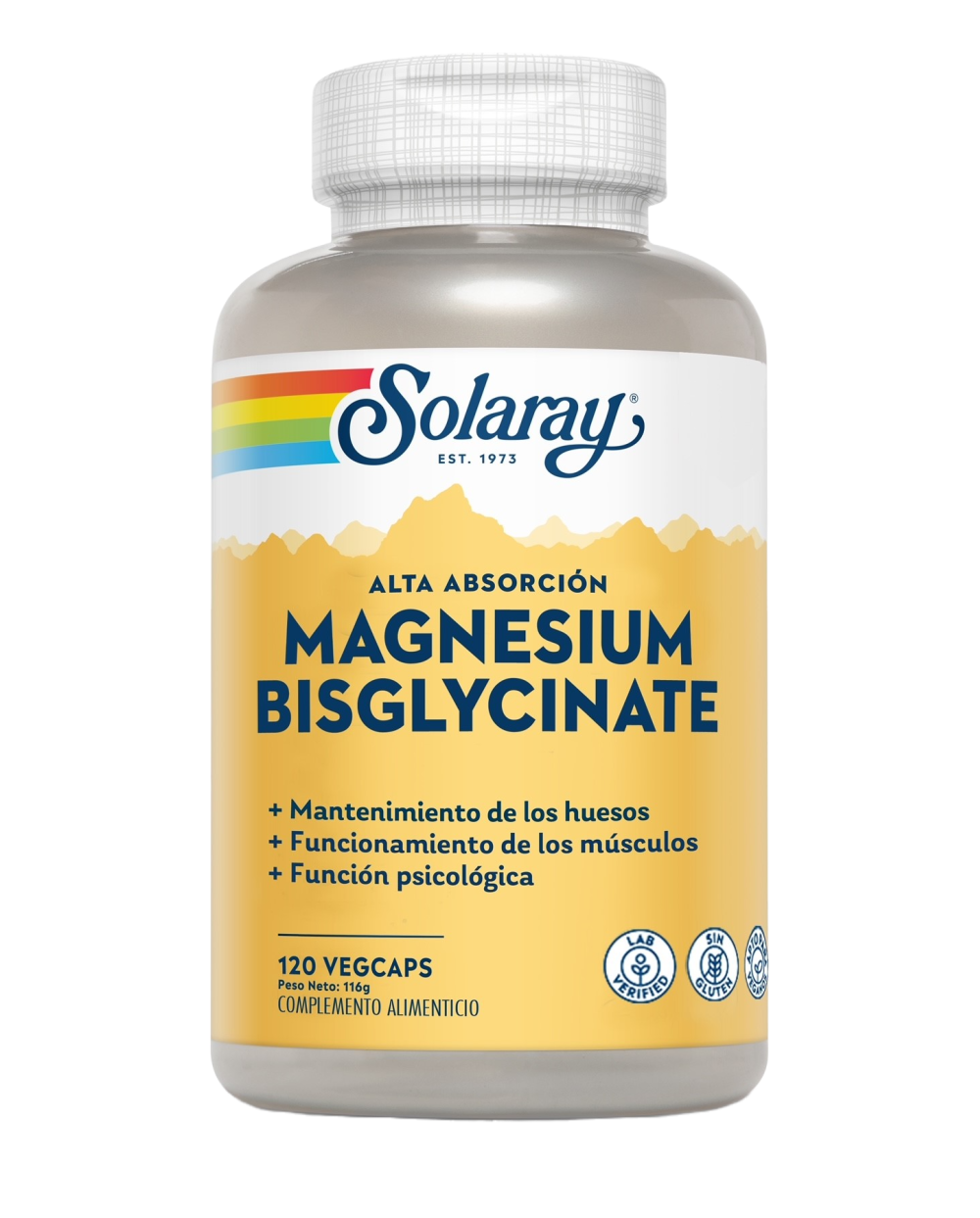 SOLARAY Magnesio Blisglicinato 120 Cápsulas