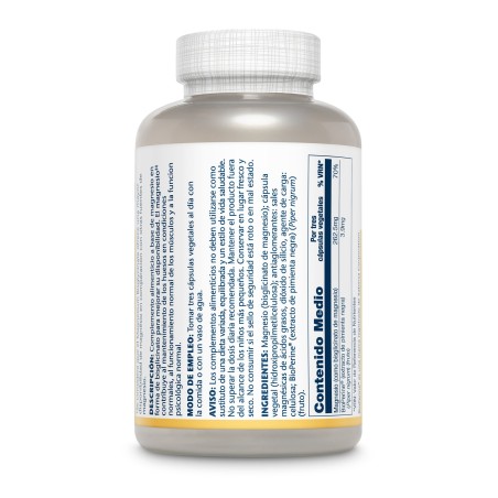 SOLARAY Magnesio Blisglicinato 120 Cápsulas