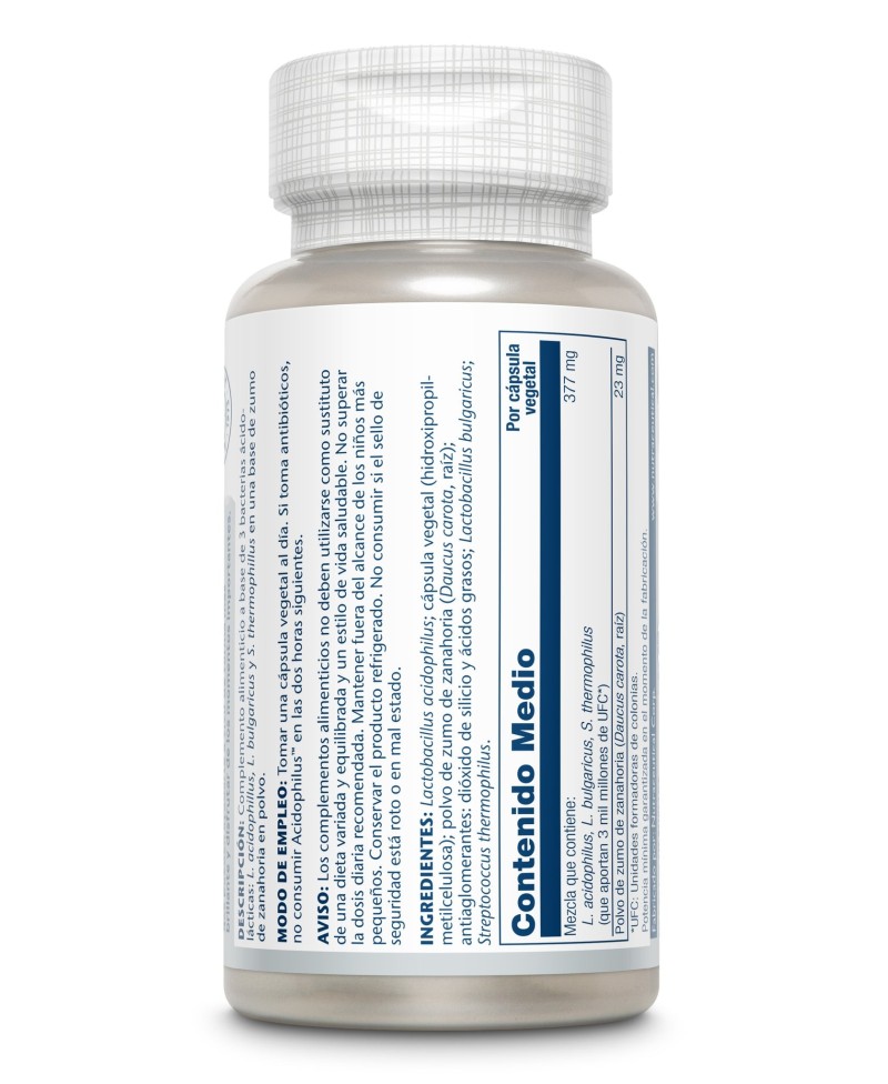 SOLARAY Acidophilus Vegan 30 Cápsulas