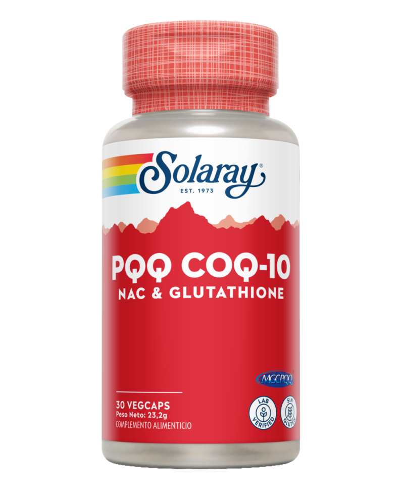 SOLARAY PQQ + CoQ10 + Glutathione + NAC 30 Cápsulas