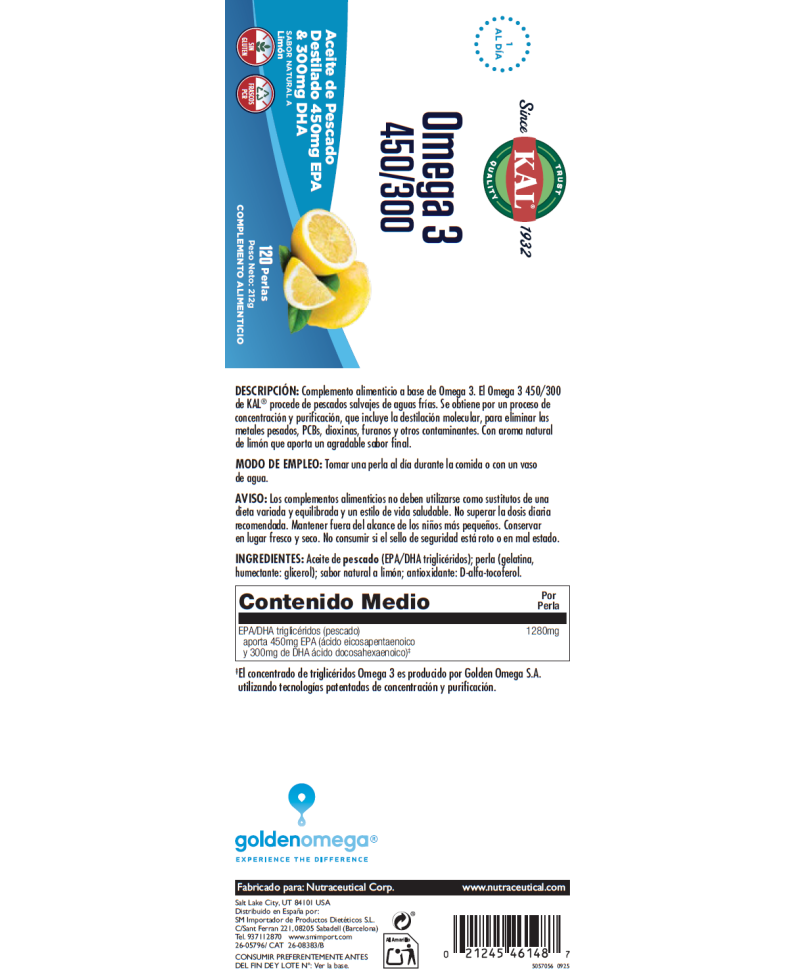 KAL Omega 3 450 /300 60 Perlas