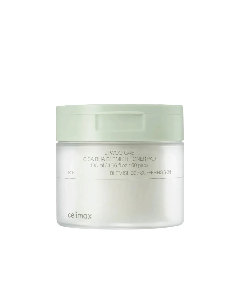 CELIMAX Ji Woo Gee Cica BHA Blemish Toner Pad 60 Parches