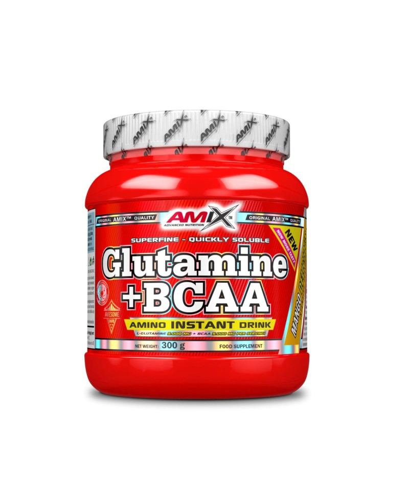 AMIX Glutamina + BCAA sabor mango 300 g