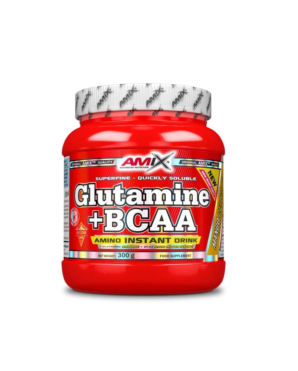 AMIX Glutamina + BCAA sabor mango 300 g