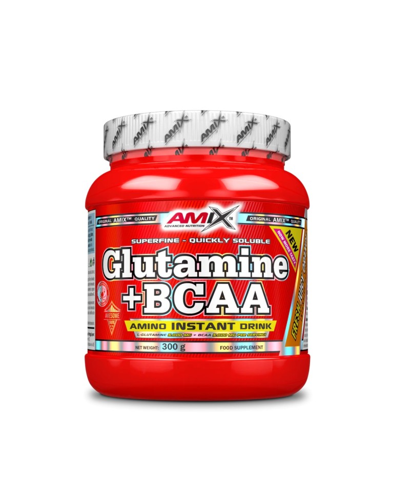 AMIX Glutamina + BCAA sabor naranja 300g