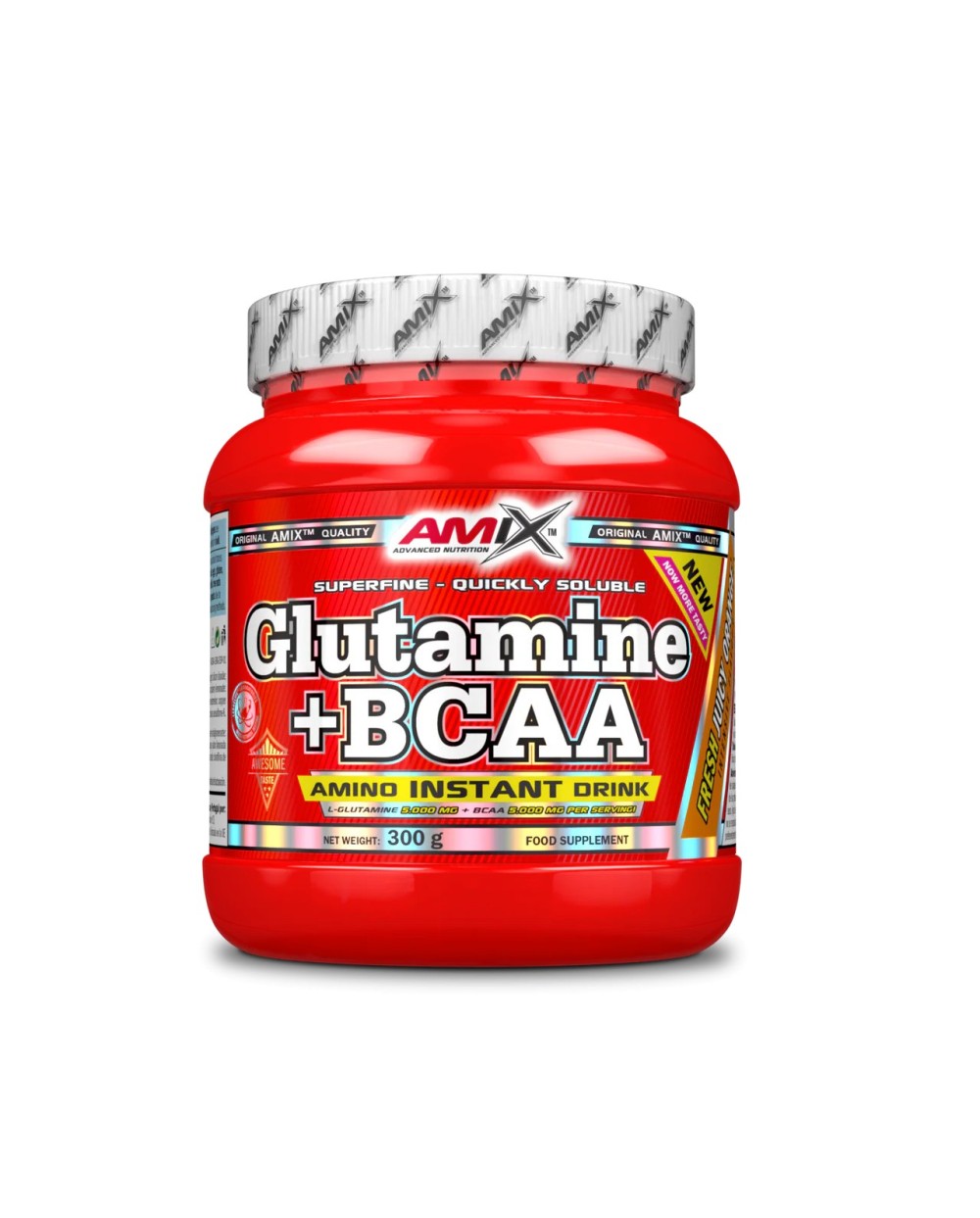 AMIX Glutamina + BCAA sabor naranja 300g