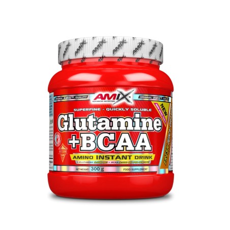 AMIX Glutamina + BCAA sabor naranja 300g