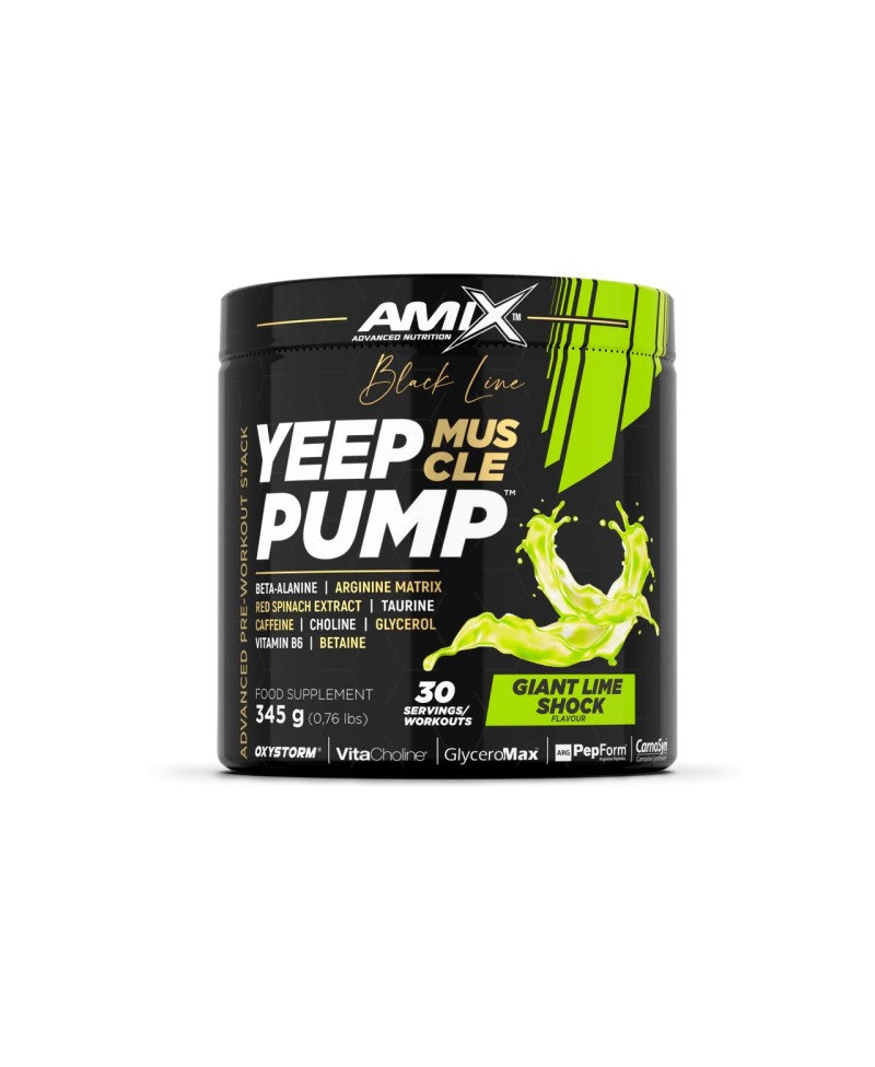 AMIX Pre-entreno Yeep pump con cafeína sabor lima 340g