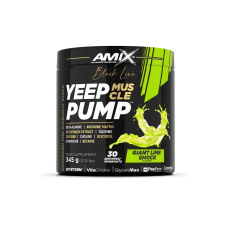 AMIX Pre-entreno Yeep pump con cafeína sabor lima 340g