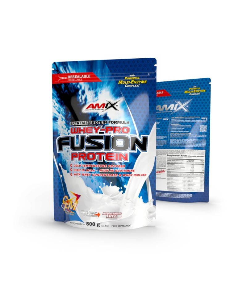 AMIX Whey pro fusion protein sabor chocolate blanco 500g