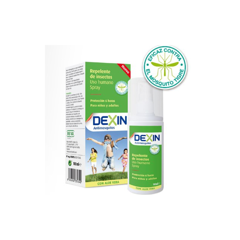 DEXIN Antimosquitos Spray con Aloe Vera 100 ml