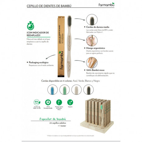 FARMAMBU CEPILLO DE DIENTES BAMBU VERDE
