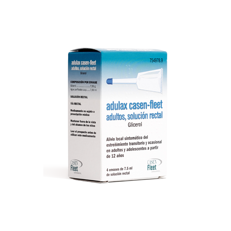ADULAX 7,5  G SOLUCIÓN RECTAL , 4 ENEMAS DE 7,5 ML